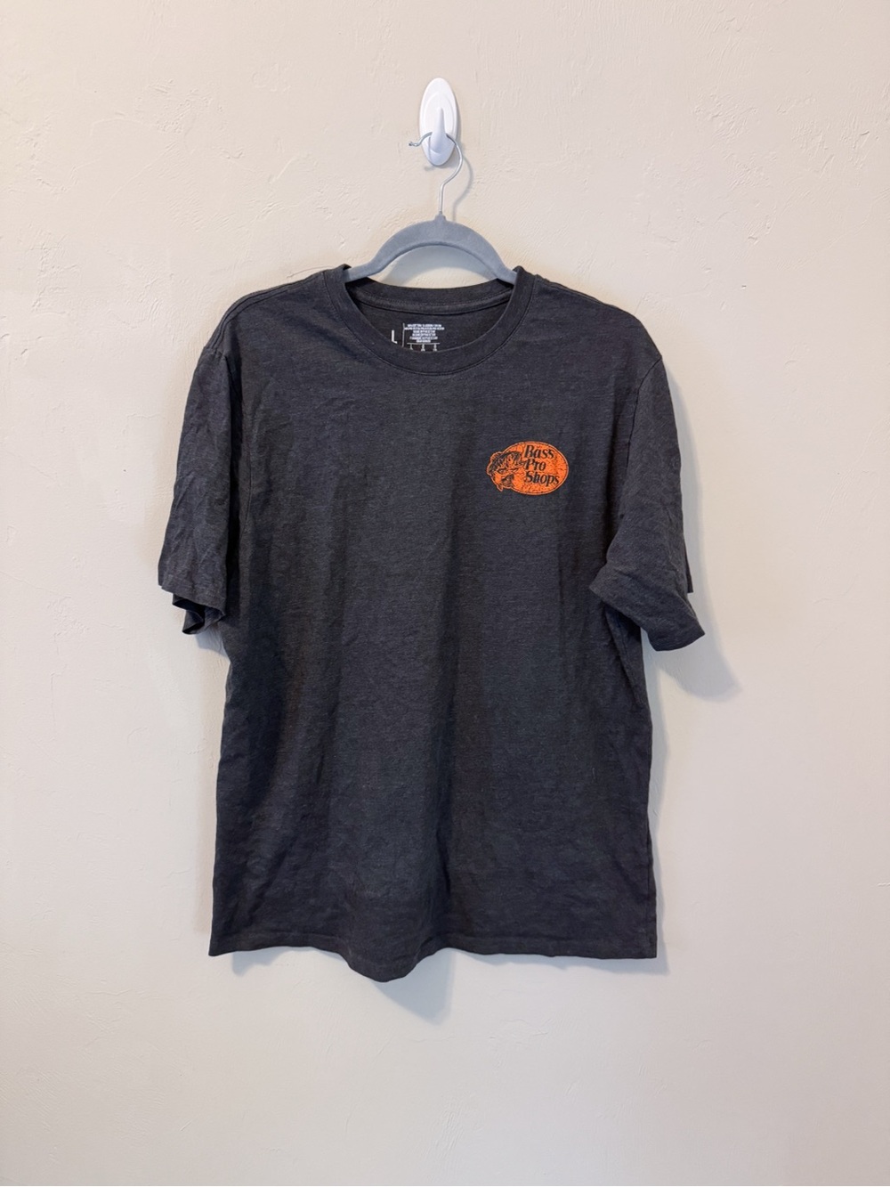 Bass Pro Shops Charcoal Short-Sleeve Tee with Orange Logo